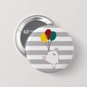 Ballon-Häschen Button (Vorne & Hinten)