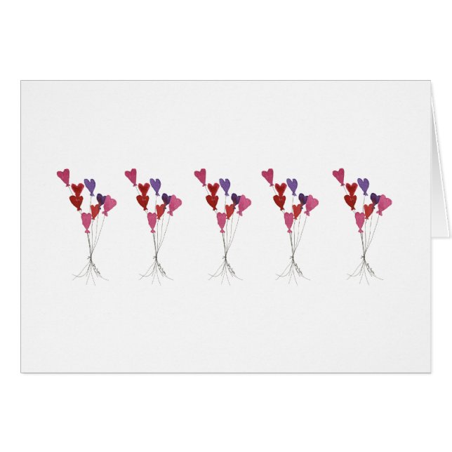 Ballon-Herz-Karten (Vorderseite (Horizontal))