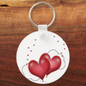 Ballon hört mit kleinen Herzen Schlüsselanhänger (Vorderseite)
