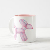Ballon-Hund-Tasse Zweifarbige Tasse (Vorderseite Links)