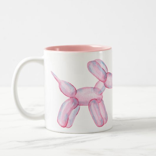Ballon-Hund-Tasse Zweifarbige Tasse (Links)