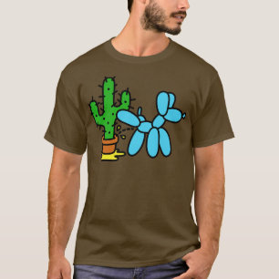Ballon Hund und Kaktus Balloon Künstler Balloon an T-Shirt