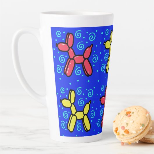 Ballon Hunde mit Polka Dots und Wirbel Milchtasse (Beispiel)