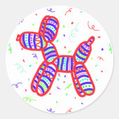 Ballon Hunde Party Stickers (Vorderseite)