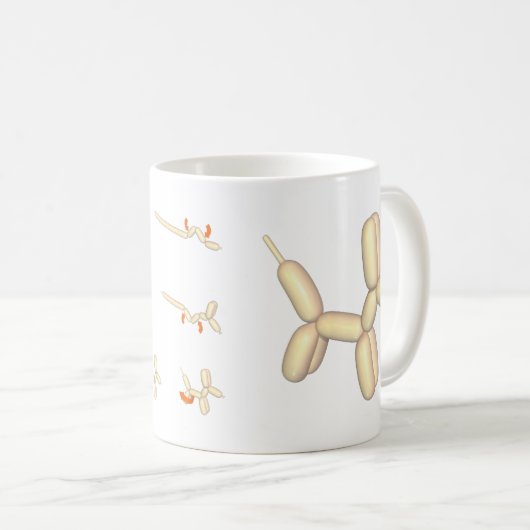 Ballon-Hundeanweisungs-Tasse Kaffeetasse (VorderseiteRechts)