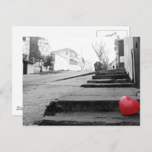 Ballon in der Straße Postkarte (Vorne/Hinten)