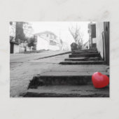 Ballon in der Straße Postkarte (Vorderseite)