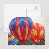 Ballon in lebhaften Farben Postkarte (Vorne/Hinten)