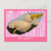 Ballon ist es ein Mädchen!!!! Ankündigungspostkarte (Vorderseite)