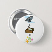 Ballon + Junge, der im Kasten = in $$ Starruhm $$ Button (Vorne & Hinten)