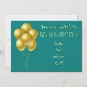 Ballon Kleinkind Geburtstagsparty Einladung (Vorderseite)