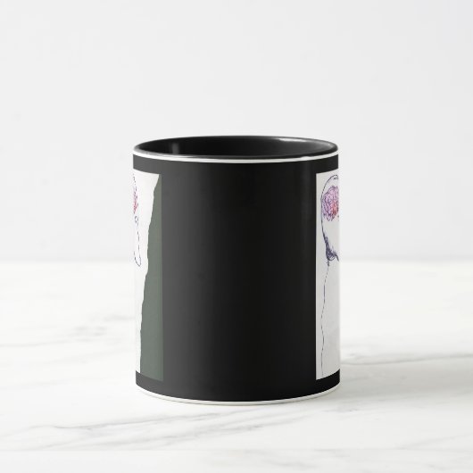 Ballon-Kopf, schwimmend, ein Zeichnen Tasse (Zentrum)