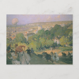 Ballon Landing at Pre St-Gervais, c.1885 Postkarte