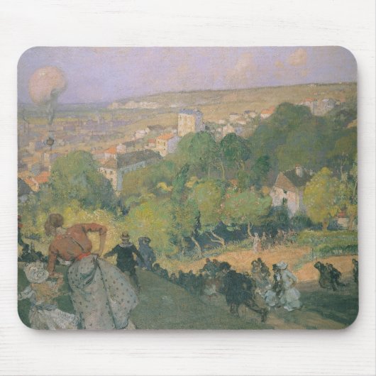 Ballon-Landung bei vor St.-Gervais, c.1885 Mousepad (Vorne)