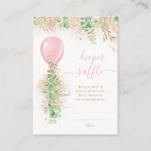Ballon Mädchen Eukalyptus Gold Glitter Windel Tomb Begleitkarte