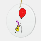 Ballon-Mädchen Keramik Ornament (Links)