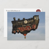 Ballon Mit Zug Postkarte (Vorne/Hinten)