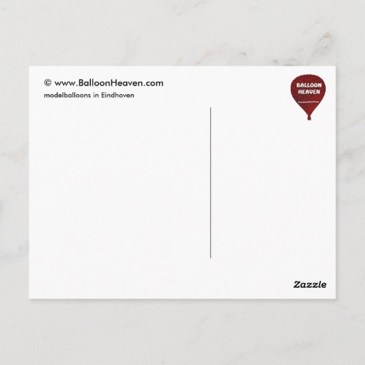 Ballon-Modell Ballon-1 Postkarte (Rückseite)