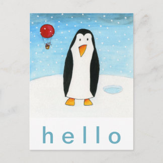 Ballon Mouse & Penguin Postkarte