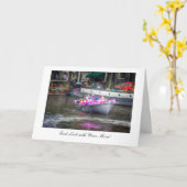 Ballon-Party-Boot - Viel Glück mit Ihrer Bewegung Karte (Gelbe Blume)