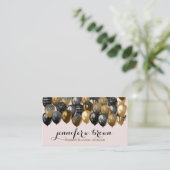 Ballon Party Event Plane pink Visitenkarte (Stehend Vorderseite)