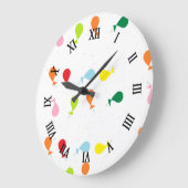 Ballon-Party Große Wanduhr (Winkel)