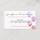 Ballon Party Planer Glitzer Organisation Agent Visitenkarte (Rückseite)