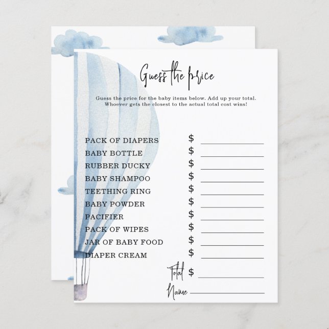 Ballon-Party | Price Guess Game (Vorne/Hinten)