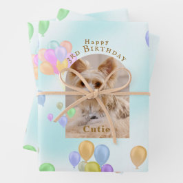 Ballon Pet Dog Geschenkpapier Set