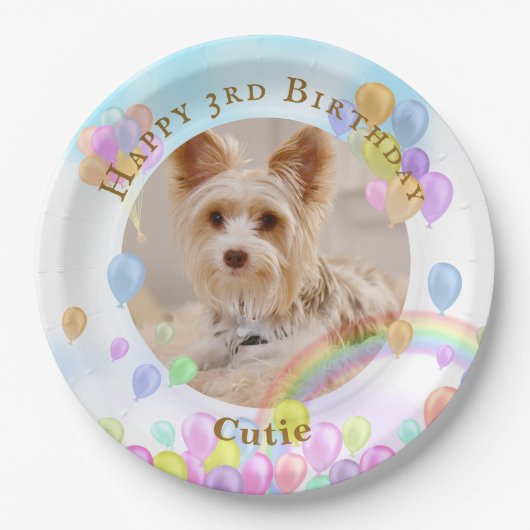 Ballon Pet Dog Pappteller (Vorderseite)