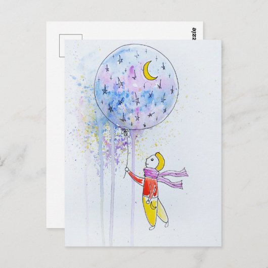 Ballon Postkarte (Vorne/Hinten)
