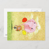 Ballon Postkarte (Vorne/Hinten)
