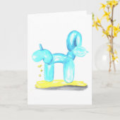Ballon Pup Karte (Gelbe Blume)