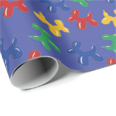 Ballon Skulptur Hunde Primärfarben Geschenkpapier (Rolleneckpunkt)