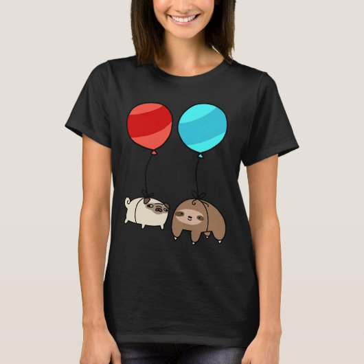 Ballon Sloth und Mops Essential T - Shirt 328 (Vorderseite)