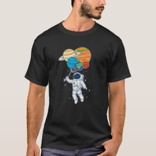 Ballon Spaceman Astronaut Himmelssterne Mond T-Shirt