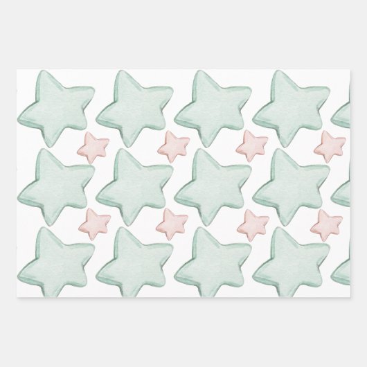 Ballon Stars und Banner Geschenkpapier Set (Vorderseite 2)