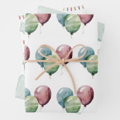 Ballon Stars und Banner Geschenkpapier Set (Beispiel)