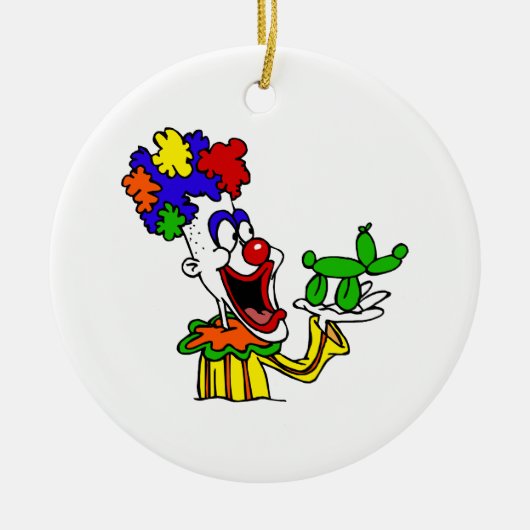 Ballon-Tier-Clown Keramik Ornament (Vorne)