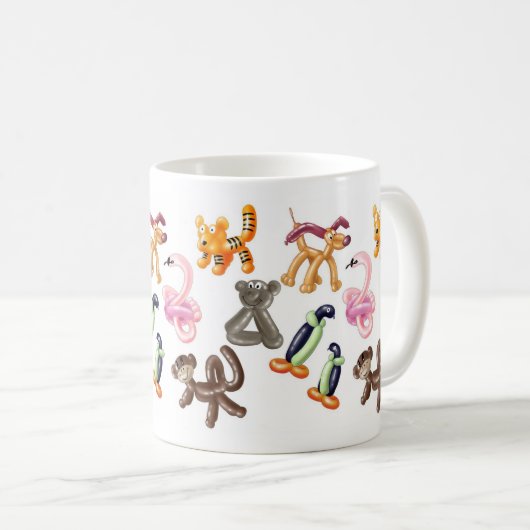 BALLON-TIER-PARTY KAFFEETASSE (VorderseiteRechts)