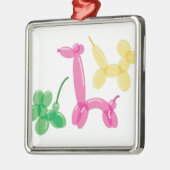 Ballon-Tiere Silbernes Ornament (Links)