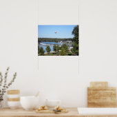 Ballon über Boathouse Row Poster (Küche)