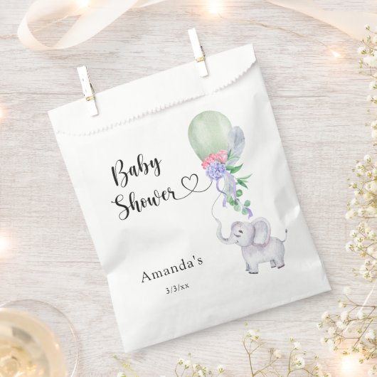 Ballon und Elephant Baby Dusche Geschenktütchen (Ausgeschnitten)