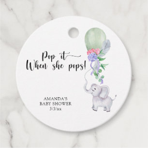 Ballon und Elephant - Pop es, wenn sie Pop! Geschenkanhänger
