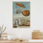 Ballon und Fallschirm 1797 Poster (Küche)