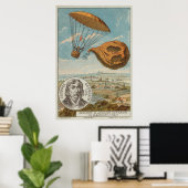 Ballon und Fallschirm 1797 Poster (Heimbüro)