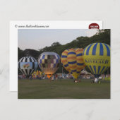 Ballon Vier in Folge Postkarte (Vorne/Hinten)