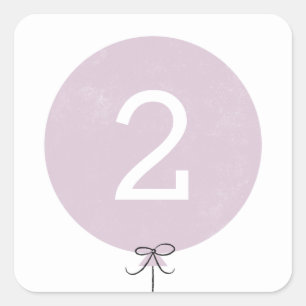 Ballonaufkleber - Lavendel Quadratischer Aufkleber