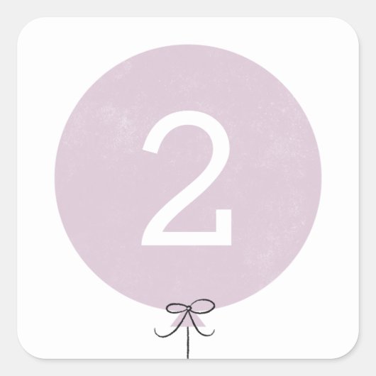 Ballonaufkleber - Lavendel Quadratischer Aufkleber (Vorderseite)