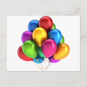 Ballonballons personalisieren Anniversalen Postkarte